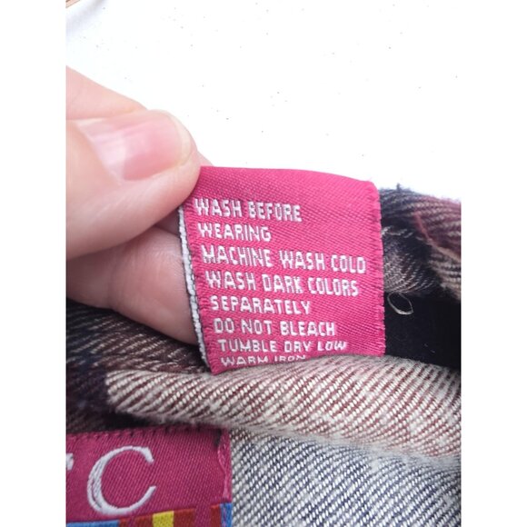 BTC Flannel Shirt Mens 3XL Plaid Button Up Long Sleeve Casual Workwear - Picture 7 of 9